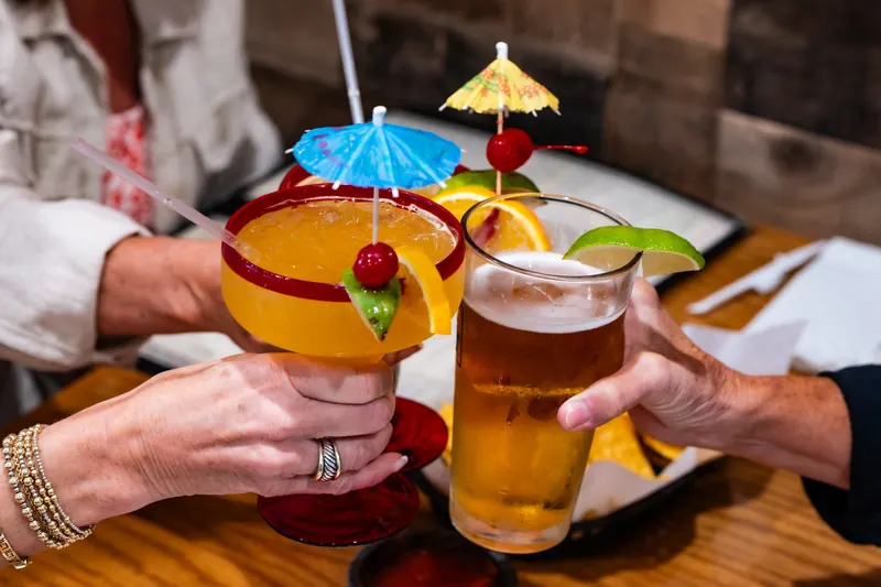 Margarita and beer toast